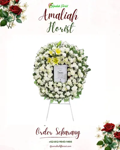 Krans Bunga Duka Cita di Bandara Hasan Sadikin Bandung